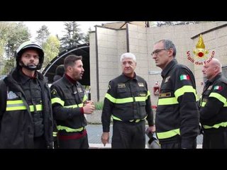 Norcia e Preci - Visita del capo del corpo ing. Giomi (02.11.16)