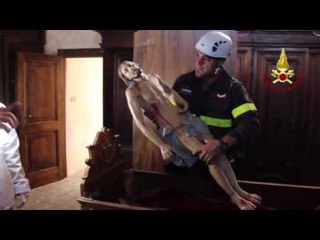 Norcia - Recupero opere sacre - Cattedrale S. Maria Argentea (01.11.16)