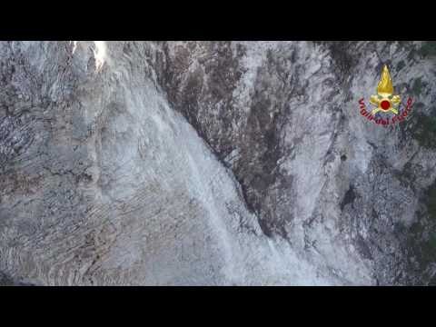 Visso (MC) - Frana Valnerina vista dal drone (31.10.16)