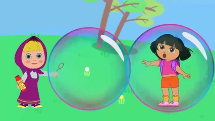 Masha And Dora Spiderman saviors Funny Story Finger Family Nursery Rhymes