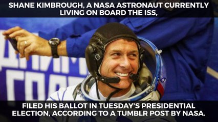 This astronaut voted from space, so you have no excuse not to vote on earth