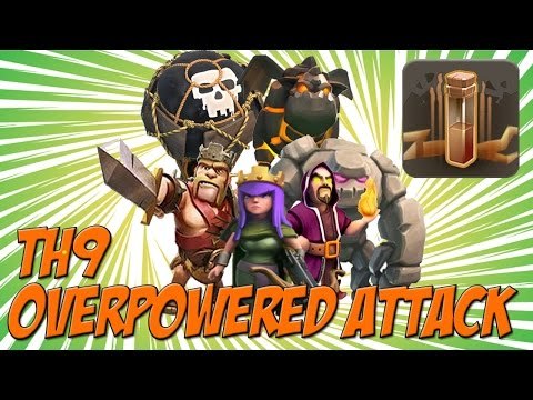 M4X OVERPOWERED TH9 Attack Strategy Killing It In Clan War! | Quad Earthquake Spell | Clash of Clans