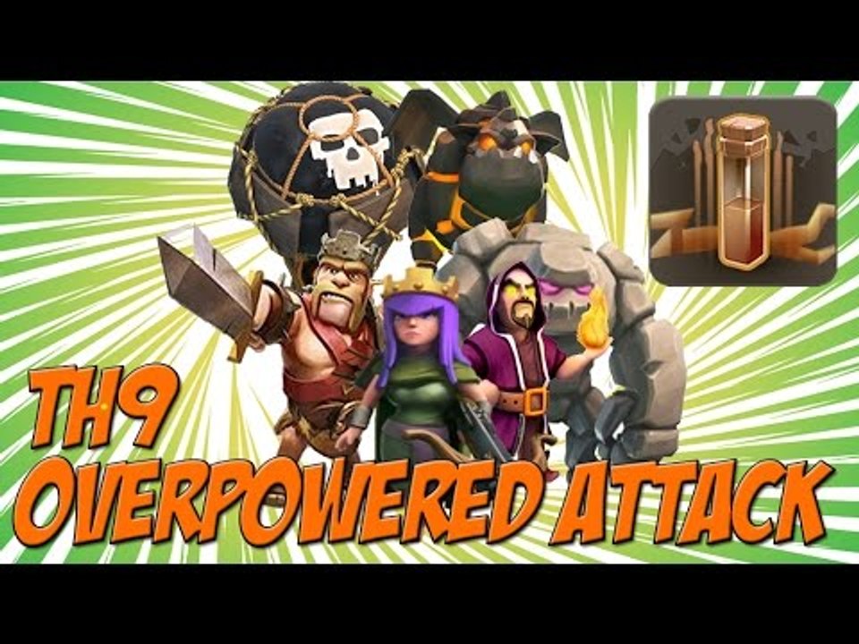 M4X OVERPOWERED TH9 Attack Strategy Killing It In Clan War! | Quad Earthquake Spell | Clash of Clans