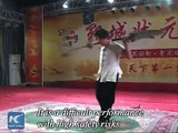 Kung Fu Masters Play 100-Kg Iron Broadswords Freely