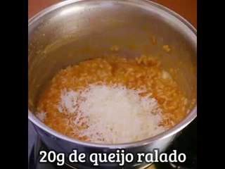 Risoto de abóbora com linguiça blumenau