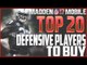 Madden NFL 17 Mobile Top 20 Defensive Players to Buy!! Madden Mobile Tips!