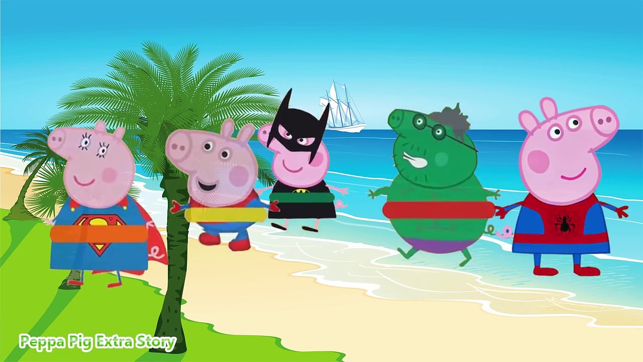 Finger Family Song - Peppa Pig Character, Peppa Pig go to the Beach - Nursery Rhymes Collection
