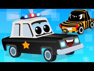 Cars Cartoons - Zeek And Friends | Police Car Song | vehicle songs