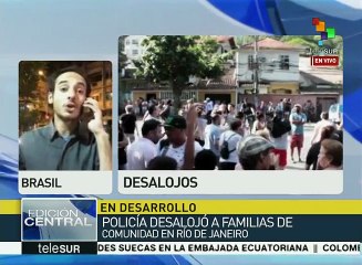 Policía desaloja a familias de comunidad Horto en Río de Janeiro