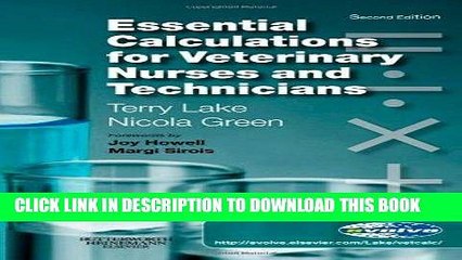 Video herunterladen: Ebook Essential Calculations for Veterinary Nurses and Technicians, 2e Free Download