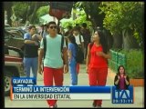 Terminó la intervención de la Universidad Estatal de Guayaquil