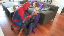 Elsa Mermaid Kidnapped by Joker w Spiderman Frozen Maleficent Superhero Fun