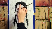 Wednesday Addams Fan Art Speed Painting