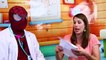 Baby Doctor Check Up with Sandra & Dr Spidey McStuffins Sick Kids See Superhero Doctor DisneyCarToys