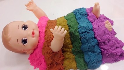 Kinetic Sand Colors Balls Baby Doll Bath Time Learn Colors Toy Surprise- ppart2