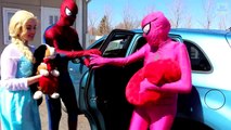 Spiderman & Frozen Elsa Break Up? w/ Pink Spidergirl, Maleficent, Spiderman Kidnapped & Spiderbaby