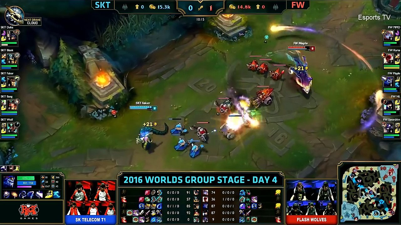 SKT vs FW (Bo1) - LOL World Championship 2016 Day 4 - SKT T1 vs FW - SKT T1 vs Flash Wolves_48