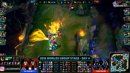 SKT vs FW (Bo1) - LOL World Championship 2016 Day 4 - SKT T1 vs FW - SKT T1 vs Flash Wolves_85