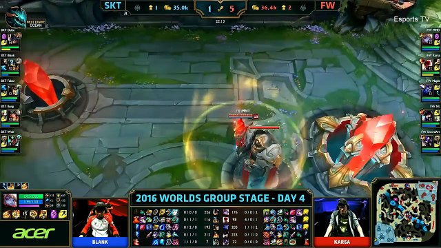 SKT vs FW (Bo1) - LOL World Championship 2016 Day 4 - SKT T1 vs FW - SKT T1 vs Flash Wolves_69