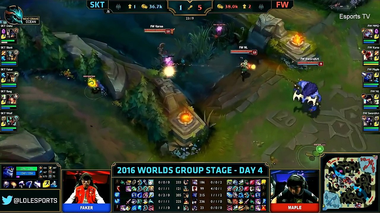 SKT vs FW (Bo1) - LOL World Championship 2016 Day 4 - SKT T1 vs FW - SKT T1 vs Flash Wolves_71