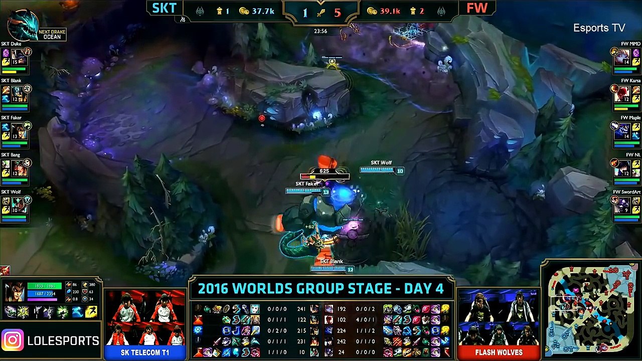 SKT vs FW (Bo1) - LOL World Championship 2016 Day 4 - SKT T1 vs FW - SKT T1 vs Flash Wolves_72