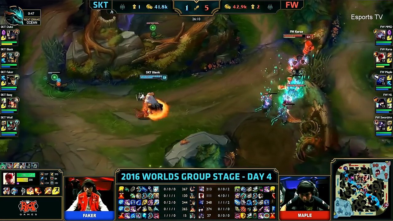 SKT vs FW (Bo1) - LOL World Championship 2016 Day 4 - SKT T1 vs FW - SKT T1 vs Flash Wolves_76