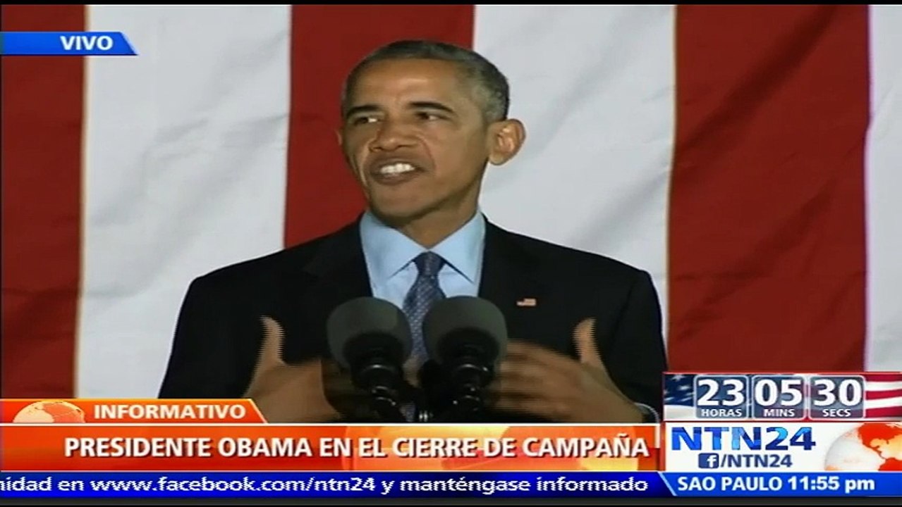 Barack Obama confía en que los jóvenes vayan a votar este martes, porque su futuro "está en juego"