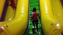 Monkey Joes Fairview Heights IL 20 month old climbs the Big Slide