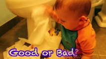 BABY TOILET PAPER Potty TROUBLE House Mess BAD BABY Vs GOOD BABY Kids Family fun video