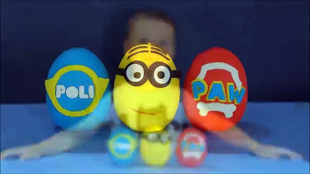 Большой Киндер Сюрприз на русском. Плей До. Игрушки из Киндера Щенячий Патруль Робокар Поли Миньоны