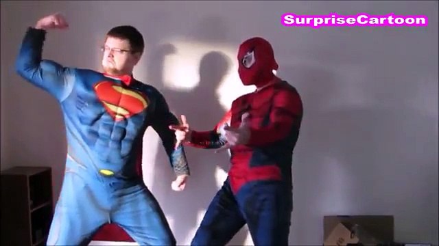 Superman vs Batman and Superman vs Spiderman Real-Life Superheroes