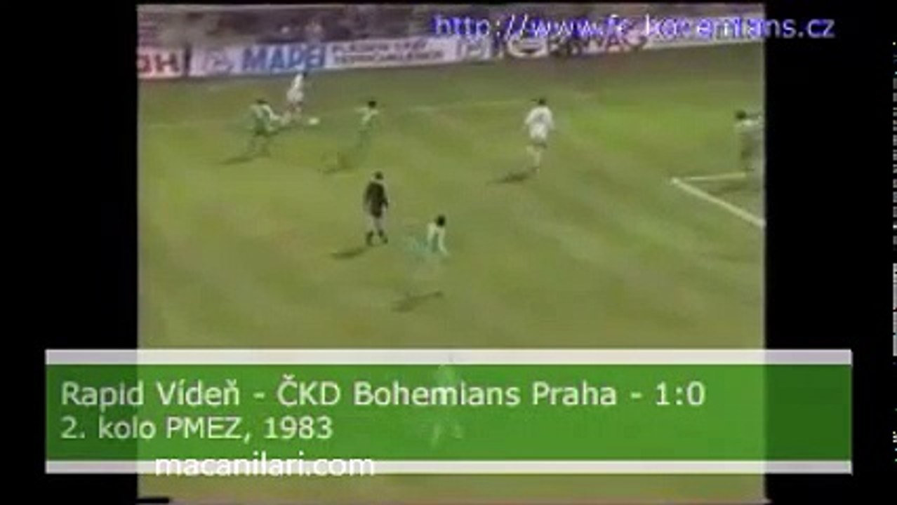 02.11.1983 - 1983-1984 European Champion Clubs' 2nd Round 2nd Leg Rapid Wien 1-0 Bohemians Praha