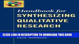 [PDF] Handbook  for Synthesizing Qualitative Research Full Collection