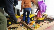 Toy Trucks Clean Up Legos- part2