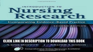 [PDF] Introduction To Nursing Research: Incorporating Evidence Based Practice Full Online