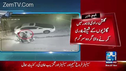 CCTV VIDEO of car side mirror theft followed by firing from car owner in Lahore