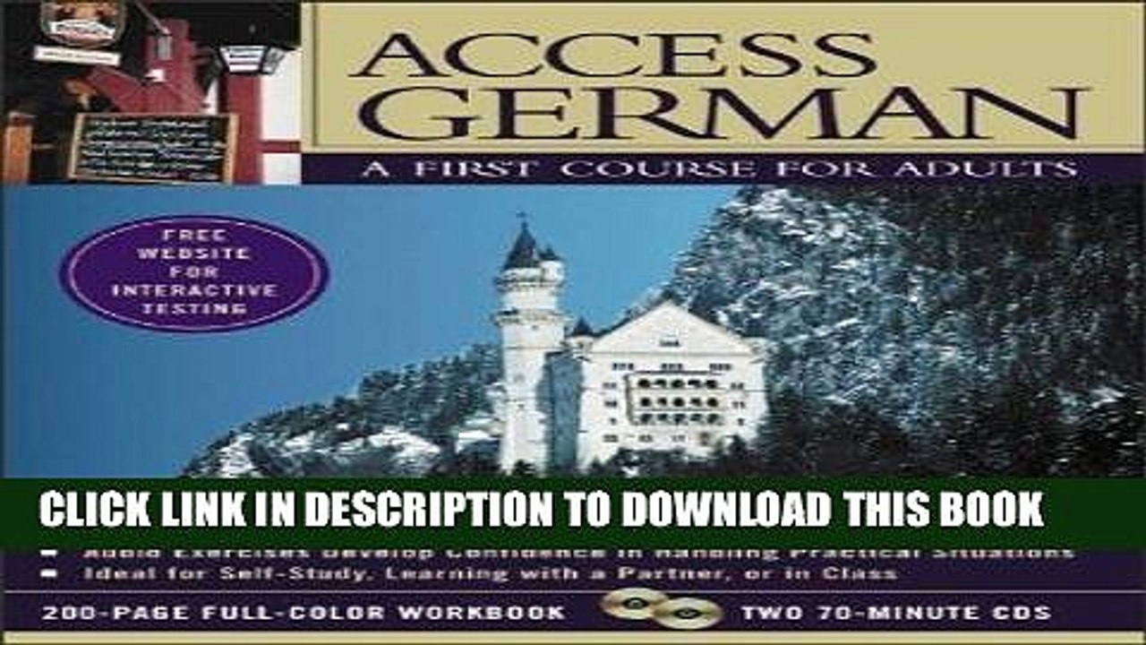 [PDF] FREE Access German : A First Course for Adults [Download] Online