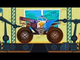Police Monster Truck | Car Wash | Robot | Games for Kids