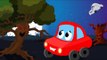 Little Red Car Rhymes - Little Red Car In The Scary Wood | Scary Nursery Rhymes | Children's Songs