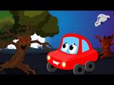 Little Red Car Rhymes - Little Red Car In The Scary Wood | Scary Nursery Rhymes | Children's Songs