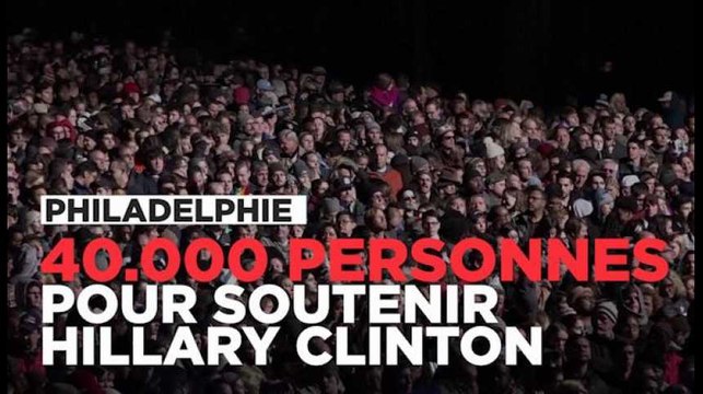 Barack et Michelle Obama, Bruce Springsteen et Bill Clinton soutiennent Hillary Clinton devant 40.000 personnes à Philadelphie