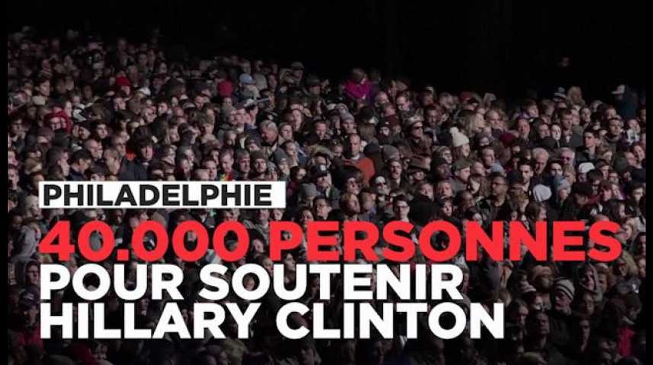 Barack et Michelle Obama, Bruce Springsteen et Bill Clinton soutiennent Hillary Clinton devant 40.000 personnes à Philadelphie
