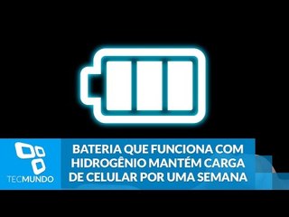 Bateria que funciona com hidrogênio mantém carga de celular por uma semana