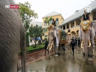 Kraliyet filleri ile geçit töreni düzenlendi