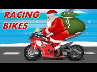 Santa Claus Bike Race | Bike Race For Kids | Chirtmas Video