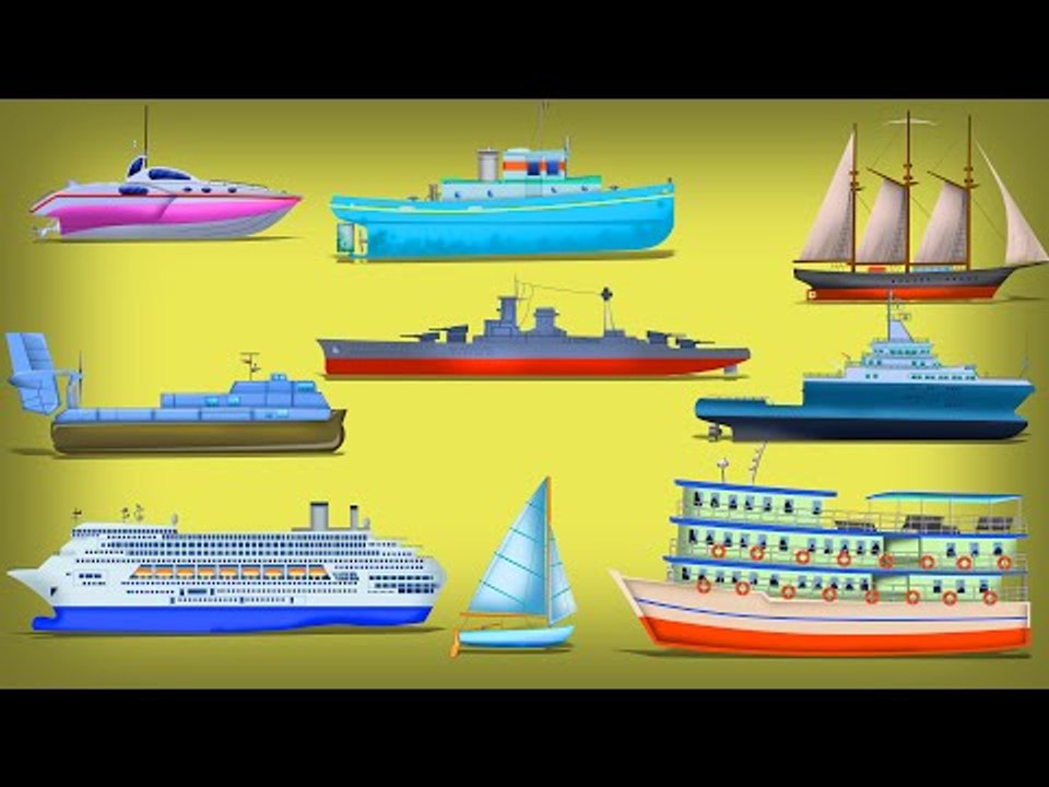 Water Vehicles | Vehicles For Kids | Ships For Children