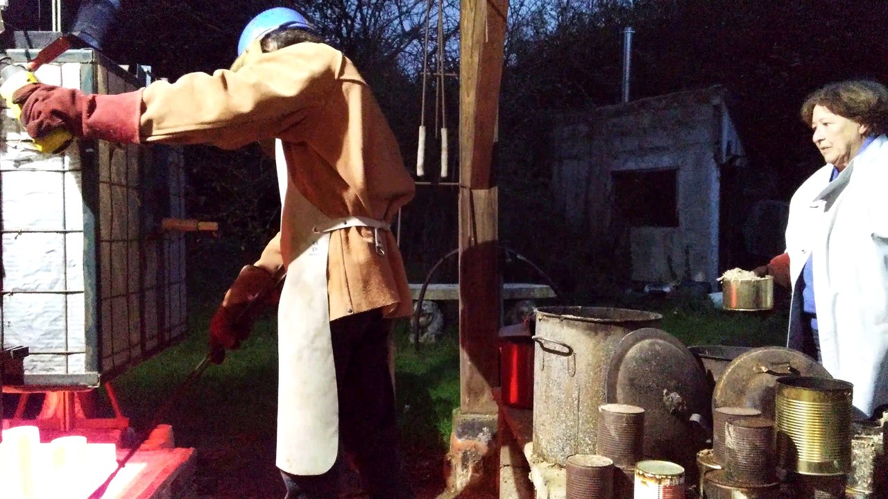 Défournement raku à La porte du soleil