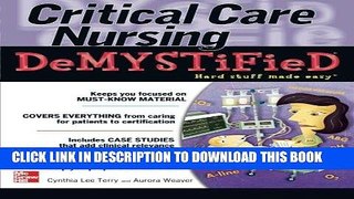 [PDF] Epub Critical Care Nursing DeMYSTiFieD Full Online