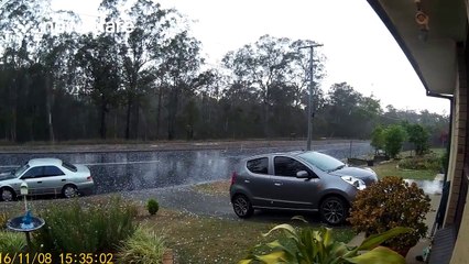 Powerful hailstorm hits Queensland, Australia