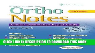 [PDF] Epub Ortho Notes: Clinical Examination Pocket Guide (Davis s Notes) Full Online